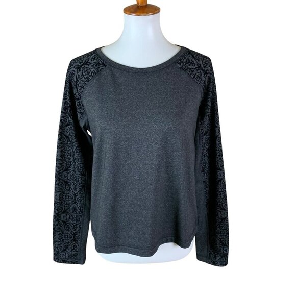 Calia By Carrie Underwood Limited Edition Gray Embossed Sleeve Sweatshirt M - Picture 1 of 6